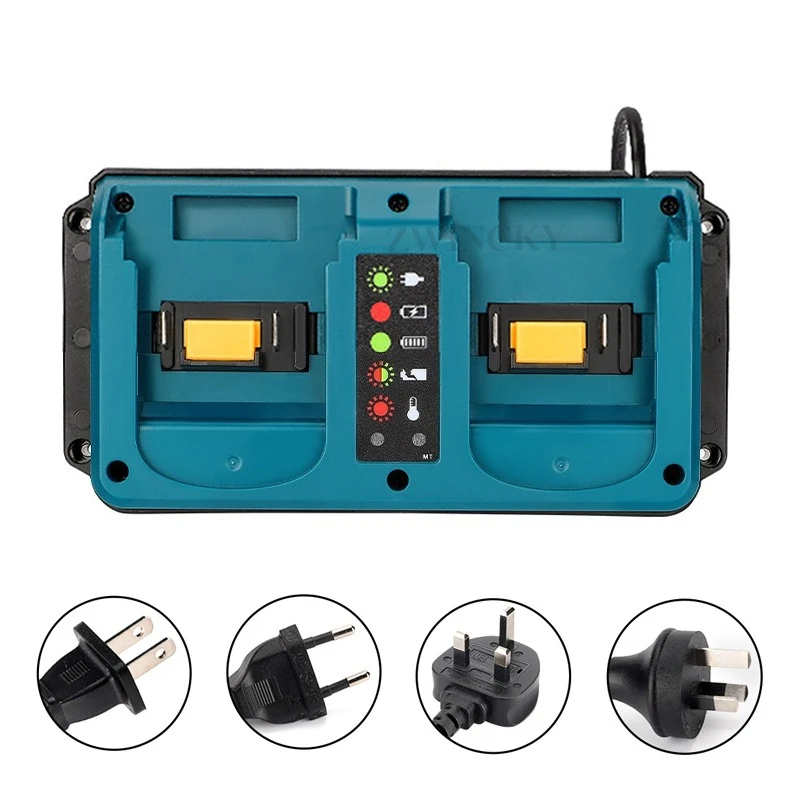 Mini-Dual-Charge-Ladegerät für Makita 18 V LXT Lithium-Ionen-Akku BL1815 BL1850 BL1840 BL1830 LXT-400 BL1820. Ersetzen Sie das Schnellladegerät Image