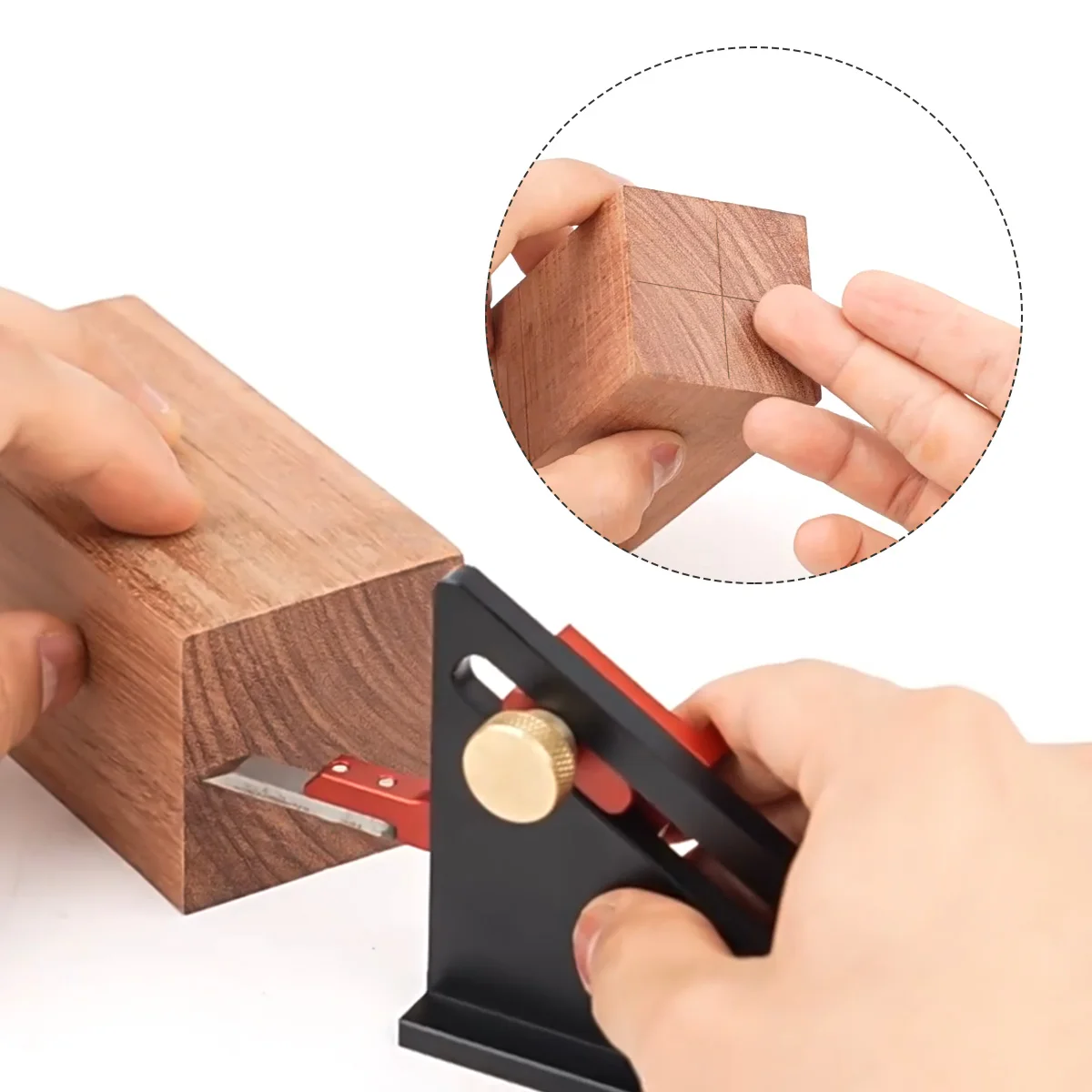 Holzbearbeitung Center Finder Scriber 1/2 Aluminium Legierung Holzbearbeitung Joint Making Tool Zimmerei Sägen Mess Joint Making Tool Image