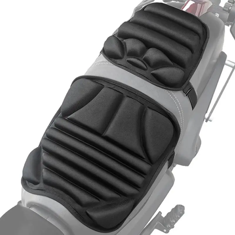 3D Motorrad Sitzkissen atmungsaktives Motorrad vorne hinten Sitzkissen Anti-Rutsch-Luftkissen Fahrt Sitz bezug Pad für Motorrad Image