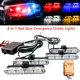 12V Rosso Blu Luce flash di emergenza Luci stroboscopiche 4 In1 Flash Grille Light Assembly per SUV Camion Van Car Telecomando senza fili