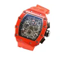 Orologio da uomo in stile meccanico di lusso di vendita calda, impermeabile, con 6 aghi, secondo orologio al quarzo a forma di botte di vino 6