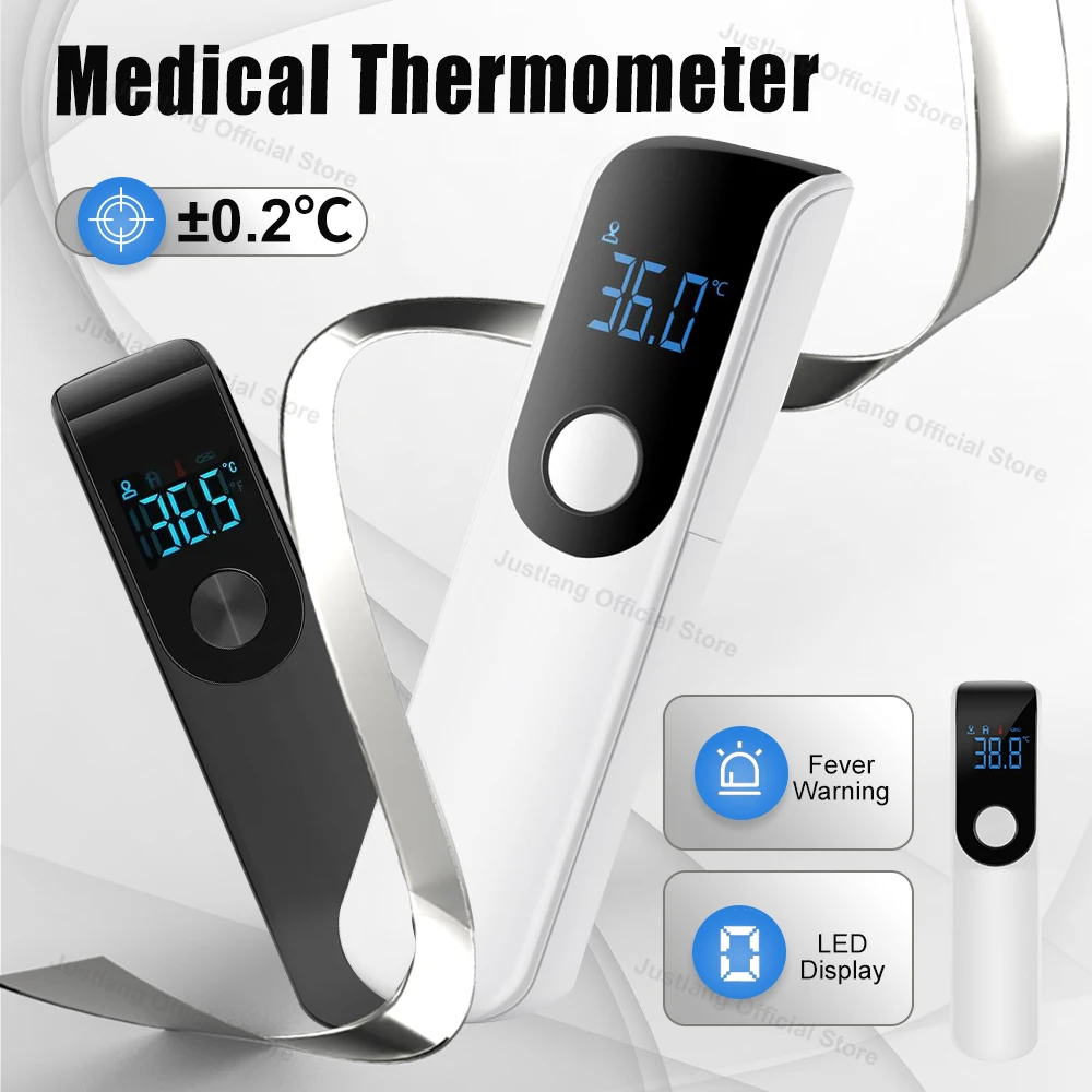 AiQUE Digitales berührungsloses Thermometer, Infrarot-Thermometer, Stirn, Ohr, medizinisches Termometro, Körperfieber, Baby-/Erwachsenentemperatur Image