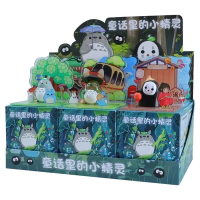 Anime Totoro Blind Box Hayao Miyazaki Fairy Tale Elves Mysterious Box Anime Model Kids Birthday Gift Bedroom Kawaii Home Decor