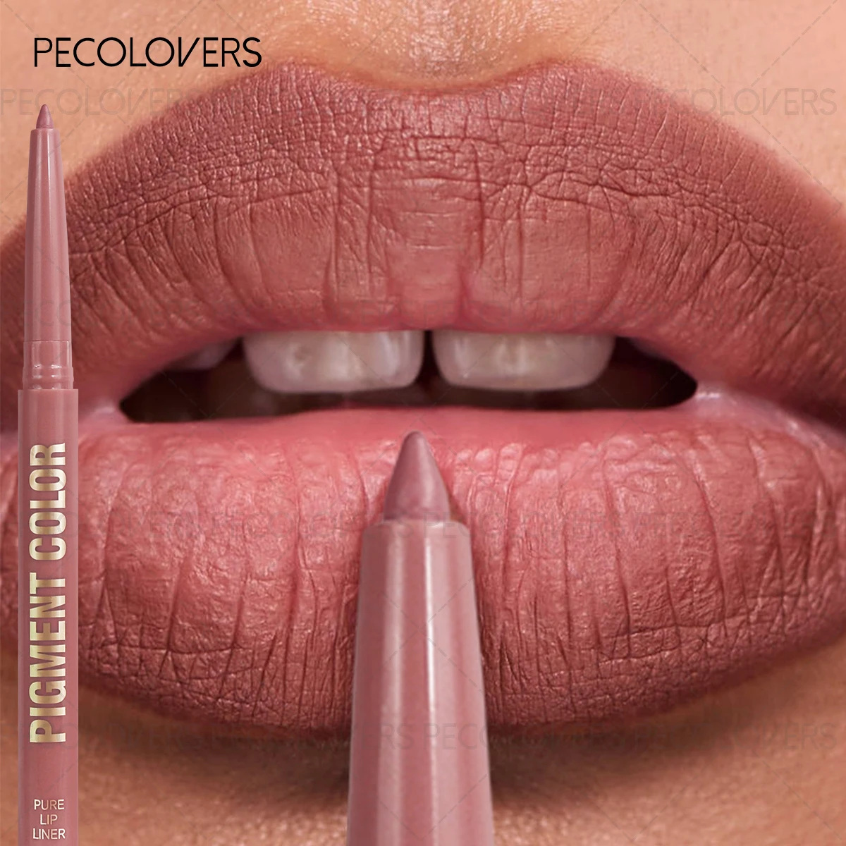 2-in-1 wasserfester, matter Lipliner und Glanz, Antihaft-Lippenstift, geeignet für Anfänger Image