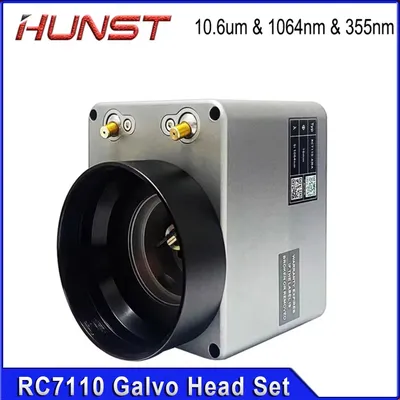 HUNST RC7110 Laser Scanner Galvanometer Lens Set 10.6um&1064nm & 355 nm 10mm With Power Supply For Laser Marking Machine