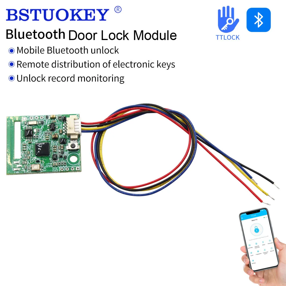 TTLOCK Lock Unlock Modul Türzugangskontrollsystem App Fernbedienungsplatine Zugangskontrolle BLE Antennenmodul und R1 G2 Option Image
