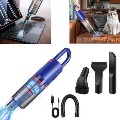 BRIEFNESS 3 in 1 Hand Vacuum Cleanerwith Reusable Filter,6200Pa Portable Cordless Mini Vacuum Cleaner,for Sofa,Pet Hair