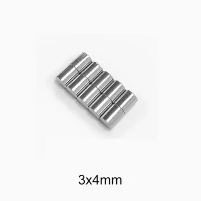 3x4mm Mini Powerful Magnets Strong Round Magnets For Fridge, DIY, Building, Scientifi, Craft, 3*4 3x4