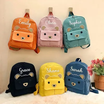 Embroidered Toddler Backpack Custom Kids Backpack Personalized Children's Backpack Kids School Gift Laptop Bag Back to School