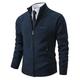 Per uomo Felpa Maglione elegante Cardigan Maglione con Zip Maglione a maglia A Coste Maglia Top Regolari Lavorato a maglia A coste Semplice Colletto Mao Moda Scialli Casuale Abbigliamento quotidiano