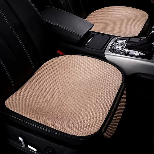 Coprisedile estivo per auto, 2 pezzi, traspirante, in seta di ghiaccio, per quattro stagioni, protezione per sedile anteriore, adatto per la maggior parte delle auto.