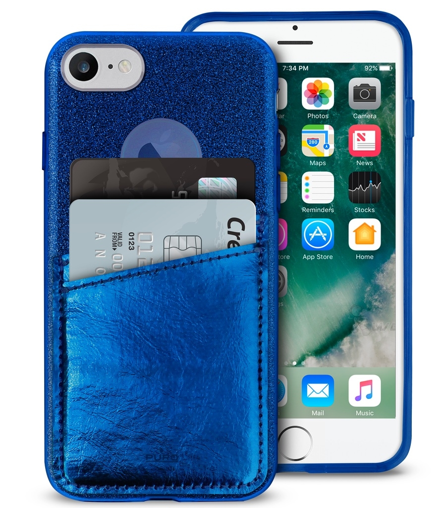 Puro Shine Pocket Cover Blue für Apple iPhone 7/8/SE 2020 Image