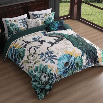 Peacock Jardin Comforter Bed Set Multi Jewel, Queen, Multi Jewel