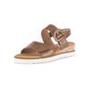 Keilsandalette GABOR COMFORT "Gabor Comfort Sandalen Leder", Damen, Gr. 39, braun (camel), Leder, casual, Schuhe