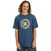T-Shirt DC SHOES "DC Corpo", Herren, Gr. S, blau (schwarz denim), 75% Baumwolle, 25% Baumwolle, Kurzarm, Shirts