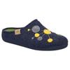 Hausschuh JOSEF SEIBEL "Cara 02", Damen, Gr. 38, bunt (blau multi), Filz, Basic, Schuhe, Pantoffel, Slipper mit bunter Verzierung