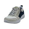 Sneaker BUGATTI "bugatti Sneaker Leder/Textil", Herren, Gr. 45, blau (grau, blau), Leder, Textil, casual, Schuhe