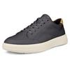 Sneaker ECCO "ECCO Move M", Herren, Gr. 47, gelb (dunkelgrau, camelfarben), Leder, sportlich, Schuhe, Halbschuh, Freizeitschuh, Schnürschuh mit softem Schaftrand