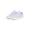 Plateausneaker TOMMY HILFIGER "CASUAL SUEDE SNEAKER", Damen, Gr. 36, blau (hellblau), Nubukleder, sportlich, Schuhe, Freizeitschuh, Halbschuh, Schnürer mit weich gepolstertem Schaftrand