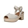 Peeptoepumps TOMS "TOMS Pumps Textil", Damen, Gr. 39, beige (natural), Textil, casual, Schuhe
