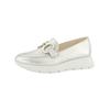 Slipper PAUL GREEN "Paul Green Slipper Leder", Damen, Gr. 40, silber (metallic silber), Leder, casual, Schuhe