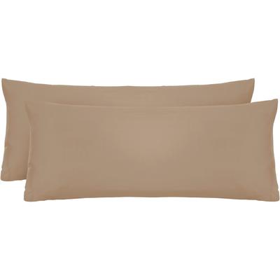 Kissenbezug BIBERNA "Michi Feinjersey mit Reißverschluss", braun (macciato), B:40cm L:60cm, Feinjersey, Obermaterial: 100% Baumwolle, Kissenbezüge, verschiedene Größen, Feinjersey Kissenhülle aus 100% Baumwolle Image