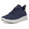 Slip-On Sneaker ECCO "GRUUV W", Damen, Gr. 35, blau (marine, beige), Leder, sportlich, Schuhe, Freizeitschuh, Halbschuh, Slipper mit ergonomischer Fluidform Sohle