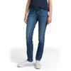 Slim-fit-Jeans TOM TAILOR, Damen, Gr. 33, Länge 32, blau (clean mid stone blau denim), Denim/Jeans, Obermaterial: 99% Baumwolle, 1% Elasthan. Futter: 65% Baumwolle, 35% Polyester, unifarben, casual, slim fit knöchellang, Jeans, im Five-Pocket Style