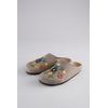 Clog ANISTON SHOES, Damen, Gr. 37, bunt (taupe bunt), Filz, meliert, klassisch, Schuhe, Clog, Hausschuh, Homeslipper - NEUE KOLLEKTION, in Weite G (= weit)