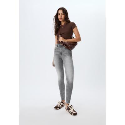 Stradivarius D07 Regular waist skinny jeans DARK GREY DENIM WASH 16