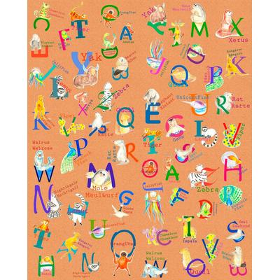 Vliestapete KOMAR "Digitaldruck Vlies - Animals A-Z - Größe 200 x 250 cm", bunt, B:200m L:250m, Vlies, Tapeten, Wohnzimmer, Schlafzimmer Image