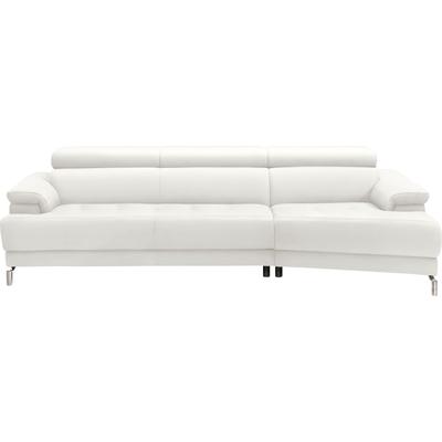 Ecksofa EGOITALIANO "Soul, extravagantes Designsofa, Megasofa, super bequem, tolle Details", weiß, B:246cm H:99cm T:140cm, Leder u00bbBULLu00ab (echtes Rindsleder). Geschliffenes, pigmentiertes und behandeltes Rindsleder mit einer Dicke von 1, 3-1,... Image