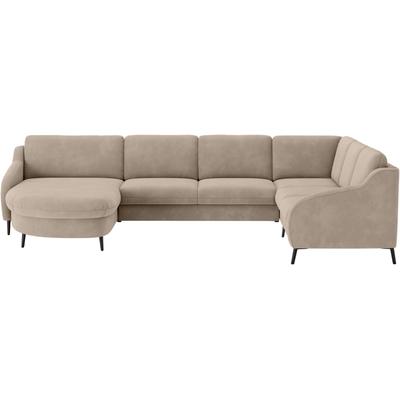 Wohnlandschaft SIT & MORE "Soul U-Form", beige, B:372cm H:90cm T:227cm, 100% Polyester, Sofas, wahlweise mit Bettfunktion und Schubkasten Image