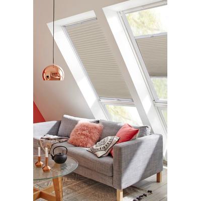 Dachfensterplissee SUNLINES "StartUp Style Honeycomb TL", beige (sand, weiß), B:38,3cm H:59,5cm, Obermaterial: 100% Polyester, Plissees, mit Führungsschienen Image