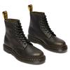 Schnürboots DR. MARTENS "1460 Pascal 8 Eye Boot", Damen, Gr. 41, grün (dunkelgrün), Leder, klassisch, Schuhe, Schnürboots, Freizeitschuh mit Blockabsatz und Anziehlasche