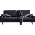 3-Sitzer "CR.450, Designsofa, Loungesofa", blau (schwarzblau 062, 74), B:204cm H:85cm T:95cm, Jacquard-Flachgewebe Diane 1 Q2 (55% Polyacryl 45% Polyester), CREATION BY ROLF BENZ, Sofas, Armlehne niedrig, Fuß chromfarben glänzend, Breite 204 cm