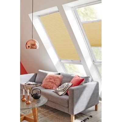Dachfensterplissee SUNLINES "StartUp Style Honeycomb TL", gelb (zartgelb, weiß), B:38,3cm H:59,5cm, Obermaterial: 100% Polyester, Plissees, mit Führungsschienen Image