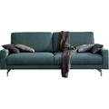 3-Sitzer "CR.450, Designsofa, Loungesofa", blau (ozeanblau 062, 72), B:204cm H:85cm T:95cm, Jacquard-Flachgewebe Diane 1 Q2 (55% Polyacryl 45% Polyester), CREATION BY ROLF BENZ, Sofas, Armlehne niedrig, Fuß chromfarben glänzend, Breite 204 cm