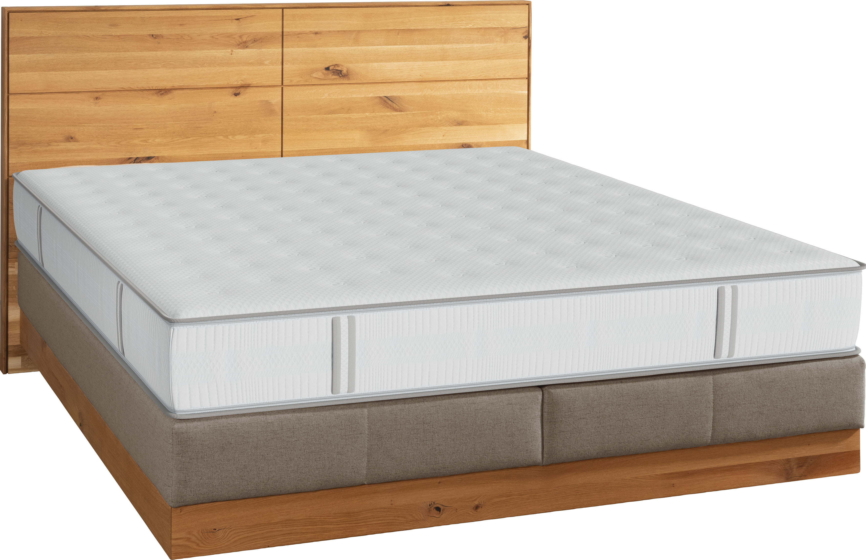 Boxspringbett ALINA "Clivia", braun (hellbraun gba 14), B:170cm L:208cm, Struktur GBA (100% Polyester), Komplettbetten, Boxspringbett, in verschiedenen Größen erhältlich Image