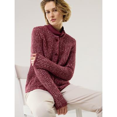 Walbusch Damen Cosy Strick-Jacke Bellino Lila noch offen: Muster Image