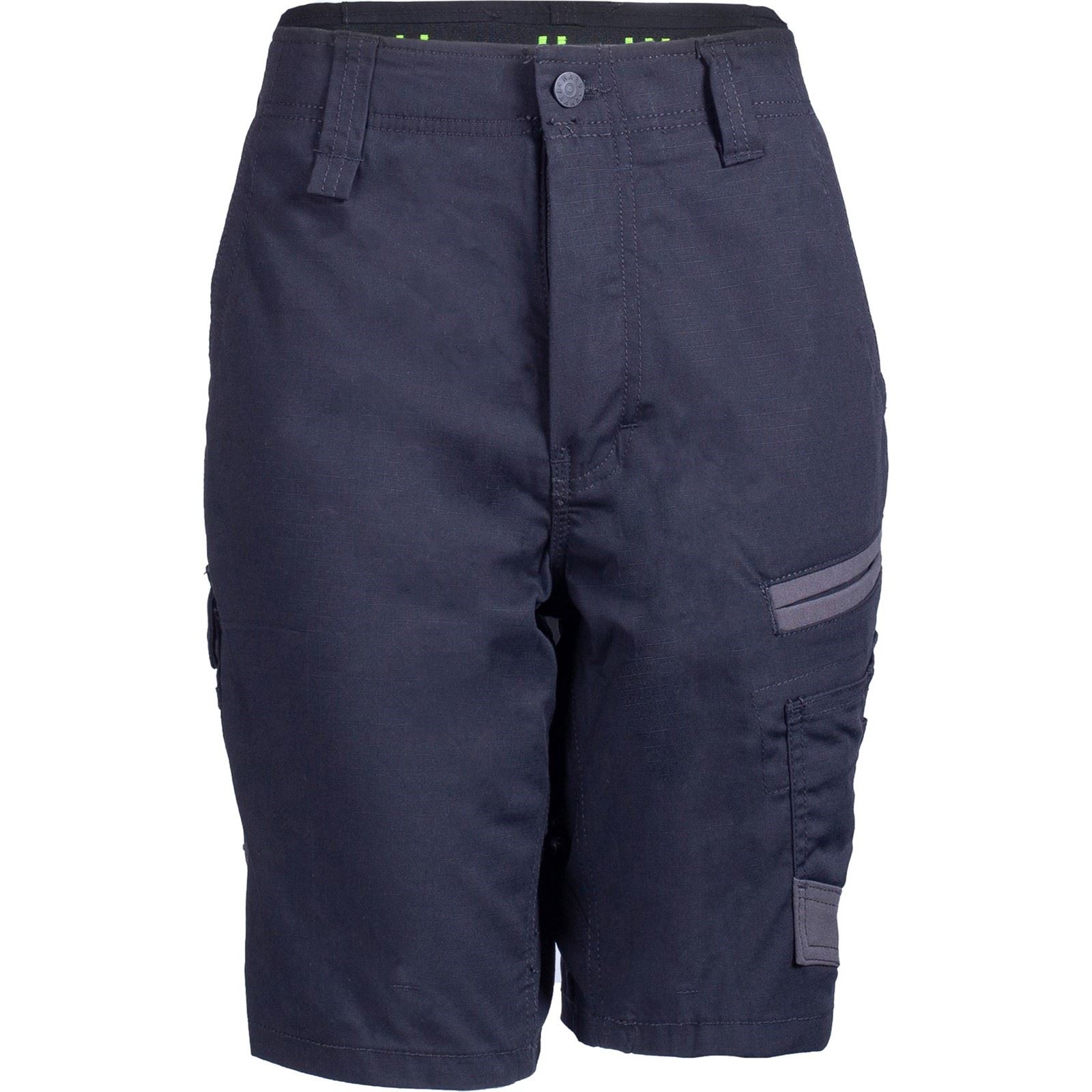 Hard Yakka Raptor Active Baumwoll-Damenknielange Shorts in Schwarz Image