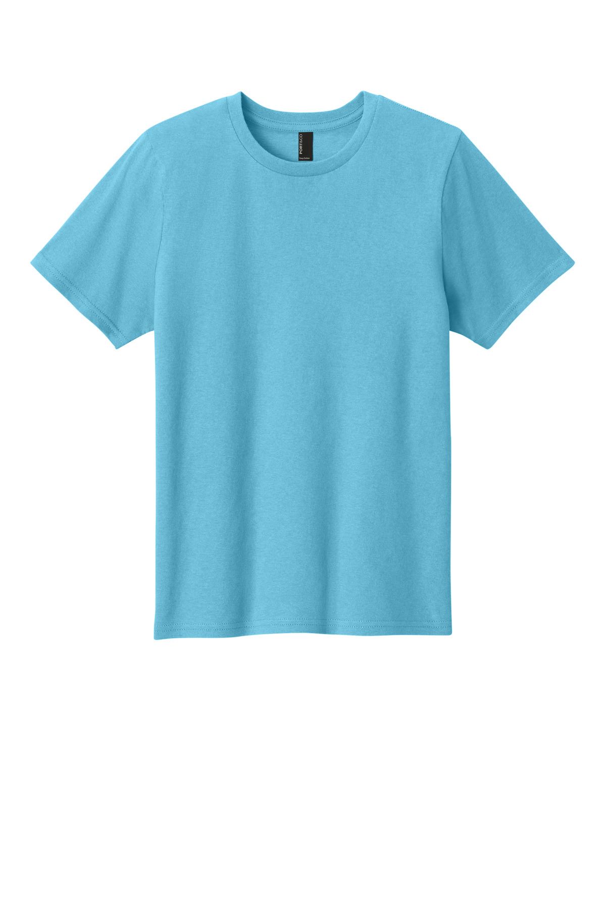 Port & Company PC43Y Co Youth Easy Cotton Top in Aquatic Blue size Large | Cotton/Polyester Blend