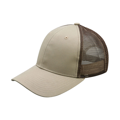 Mega Cap 6901MY Youth Poly Cotton Trucker in Khaki/Brown size ONE | 80/20 Polyester/cotton