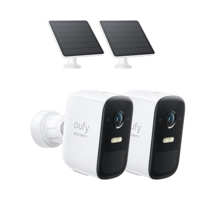 eufy eufyCam S220 (eufyCam 2C Pro) Zusatzkamera (Doppelpack) + eufy Security Solarpanel (Doppelpack) Image