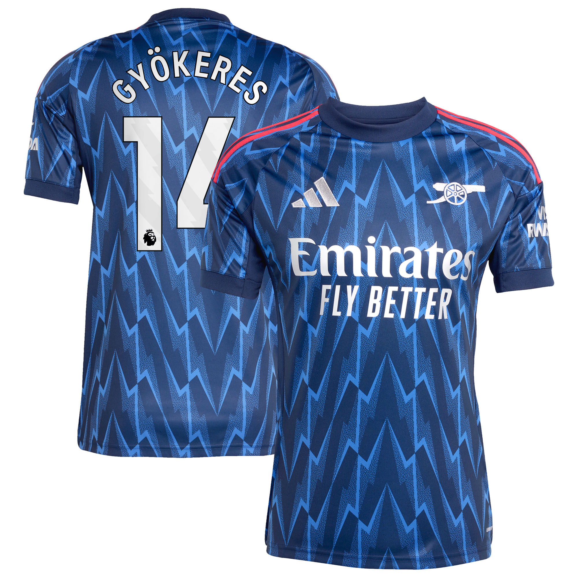 FC Arsenal 2025-26 adidas Auswärtstrikot mit Aufdruck Gyökeres 14 Image
