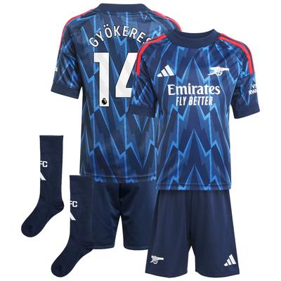 FC Arsenal 2025-26 Mini-Auswärtsausrüstung mit Aufdruck Gyökeres 14 Image