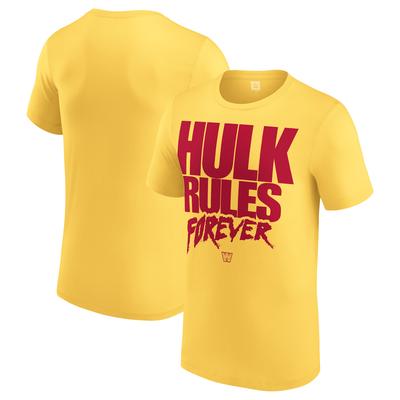 Gelbes Hulk Hogan Hulk Rules Forever T-Shirt für Herren Image
