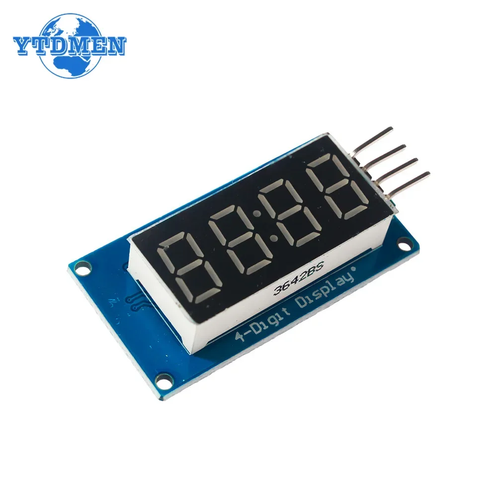 TM1637 Anzeigemodul LED 7 Segment 4 Bits 0,36 Zoll Uhr ROTE Anode Digitalröhre Vier serielle Treiberplatine für Arduino Image