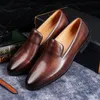 Klassische Le Fu Herrenschuhe, Größe 39–46, lässig, geschäftlich, bequem, Modemarke, britischer Gentleman, soziale Schuhe