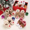Nette Cartoon Weihnachten Warme Baby Wanderschuhe Winter Jungen Und Mädchen Schuhe 0-18 Monate Deer Rollenspiele Baby weiche Schuhe